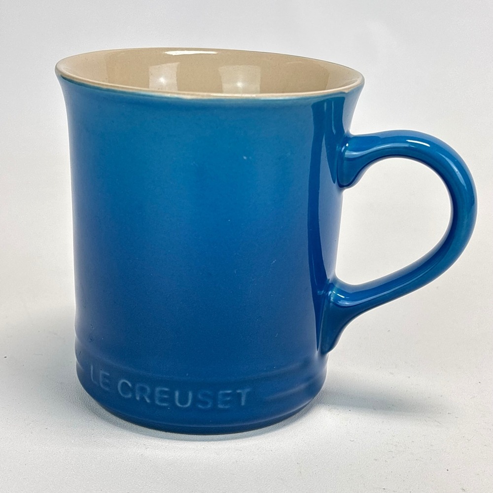 Le Creuset Mug Unisex 14oz Marseille Blue Stoneware Gradient Coffee Tea Cup